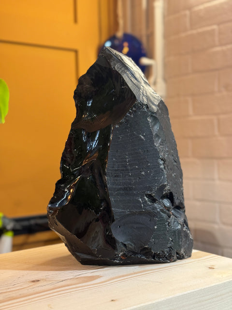 Large Raw Black Obsidian