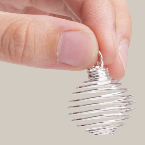 Wire Spiral Crystal Cage Holder