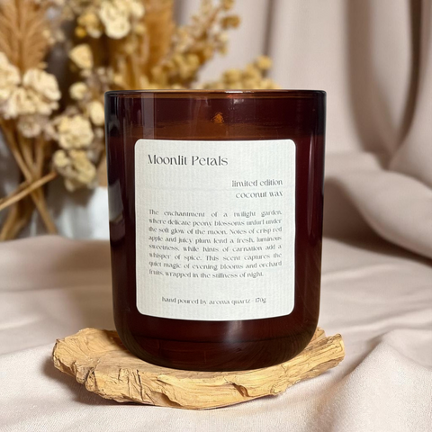 Moonlit Petals: Coconut Wax Candle