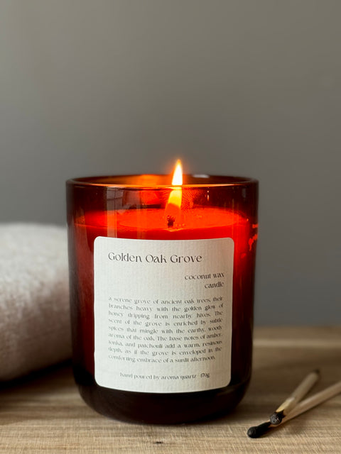 Golden Oak Grove Coconut Wax Candle