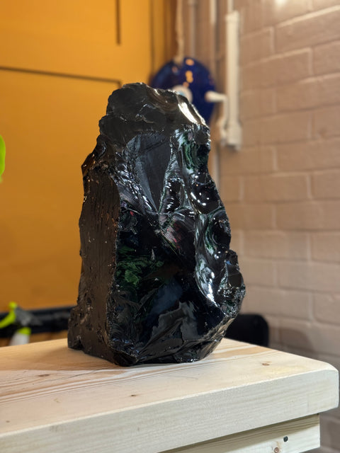 Large Raw Black Obsidian