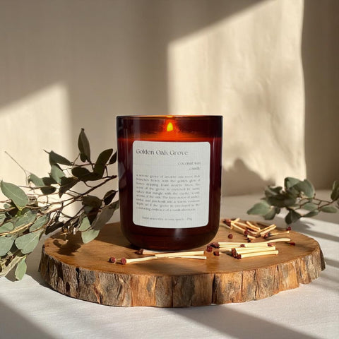 Golden Oak Grove Coconut Wax Candle