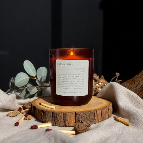 Golden Oak Grove Coconut Wax Candle