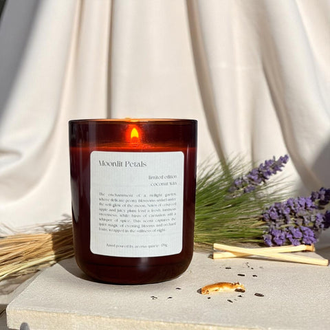 Moonlit Petals: Coconut Wax Candle