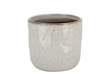 Iron Stone White Glazed Pot 12x11cm
