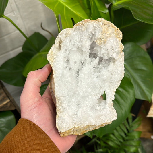 Large White Quartz Geode - WG73