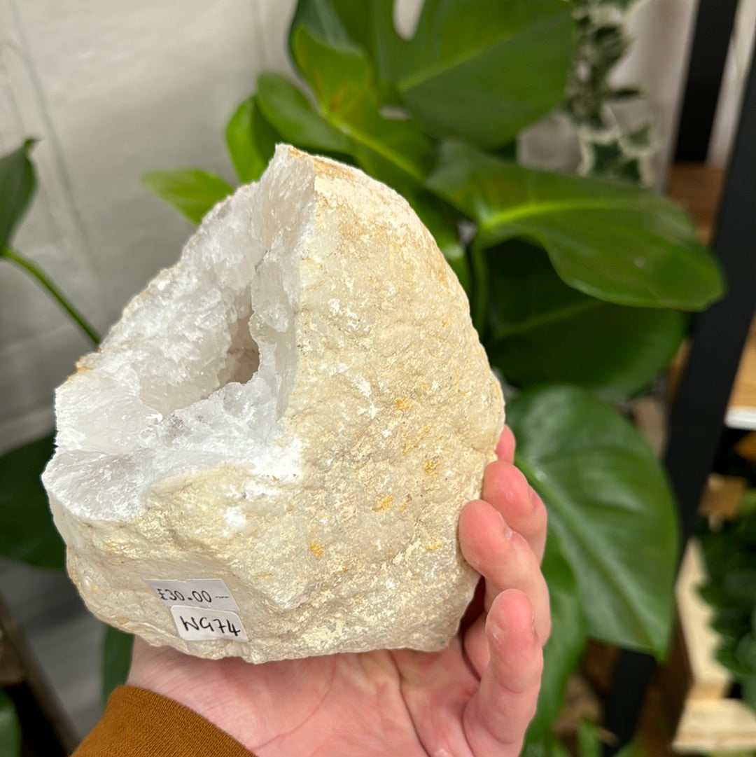 Large White Quartz Geode - WG74