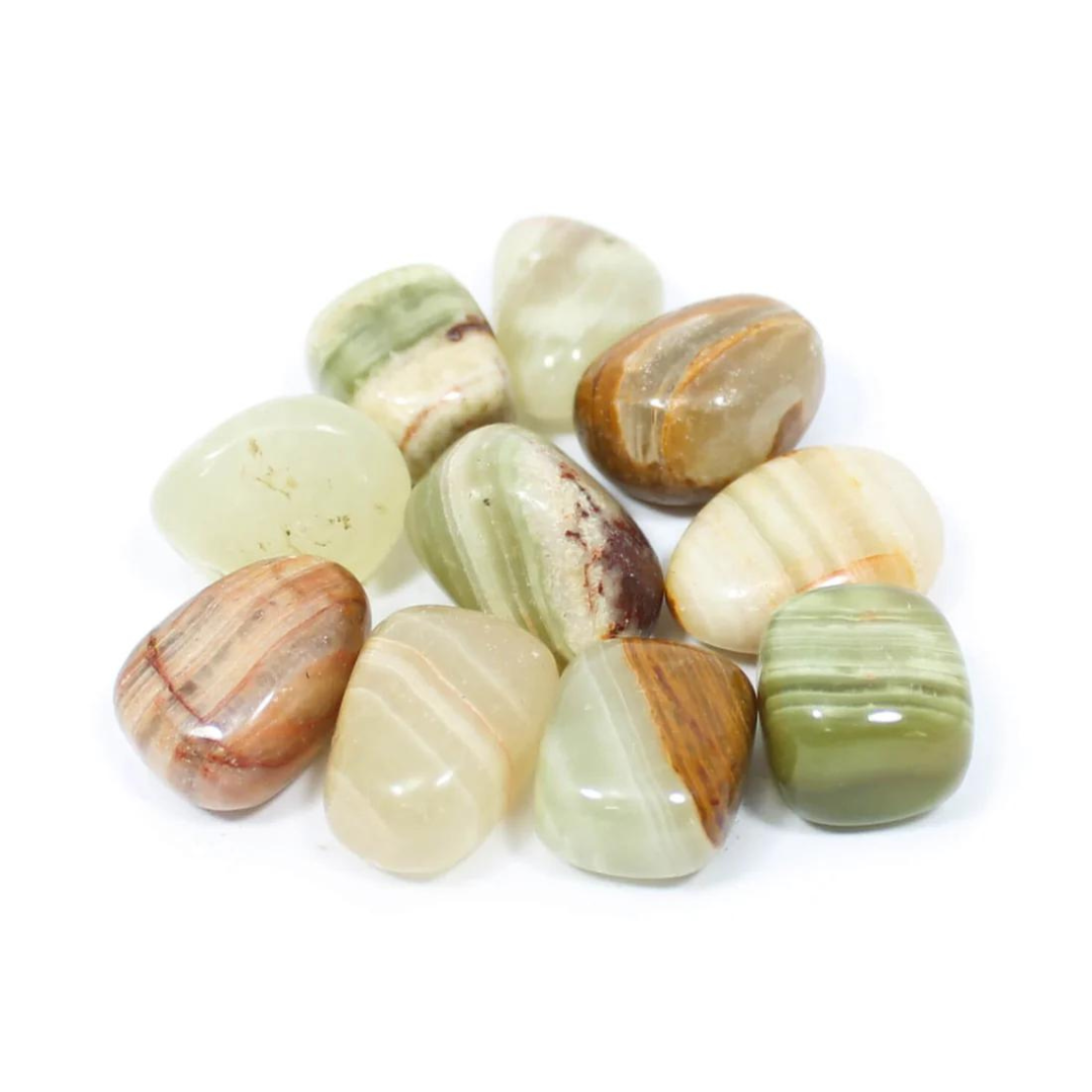 Green Onyx Tumble Stone | Polished Pocket Crystal