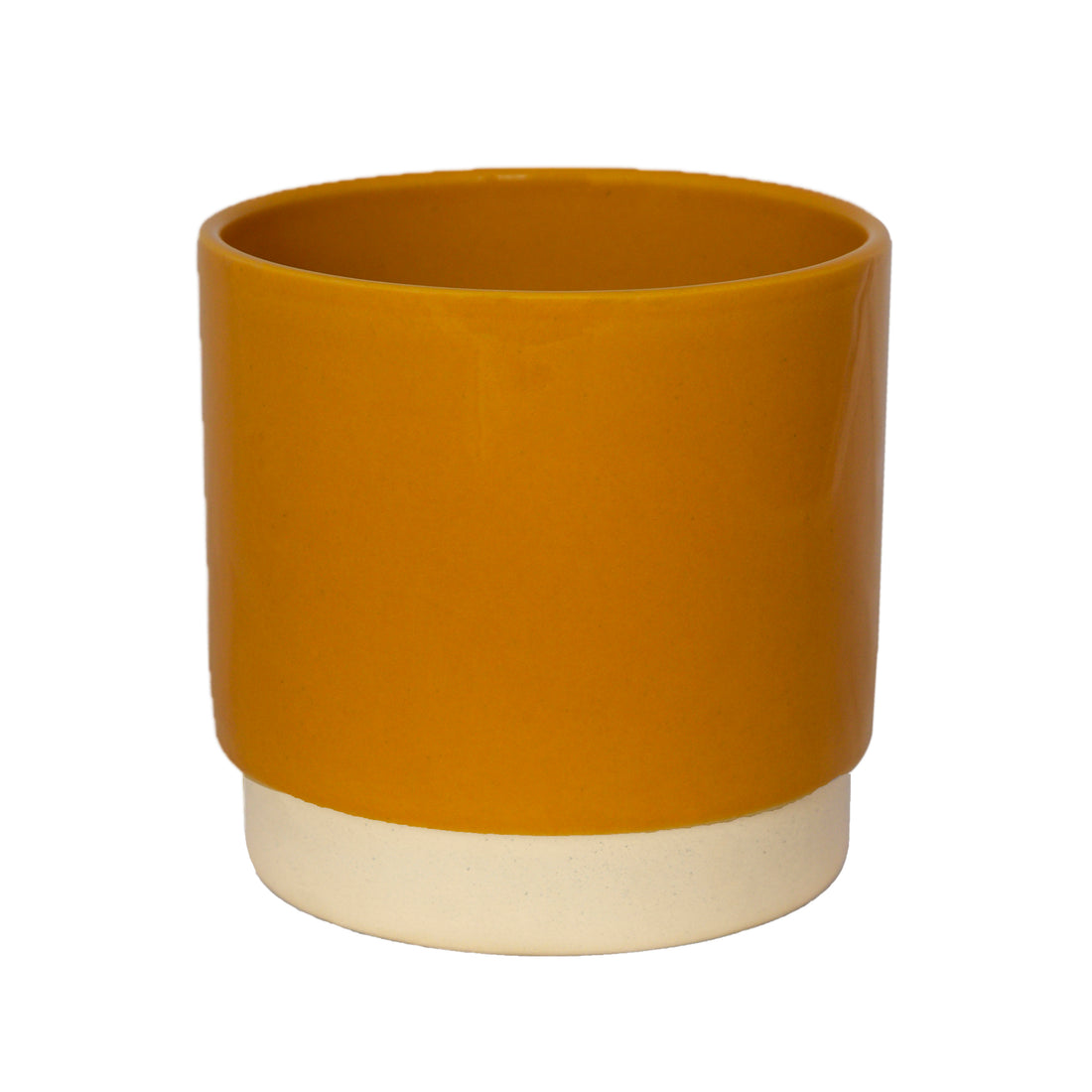 Mustard Enos Ceramic Indoor Plant Pot - H7.5cm D7cm