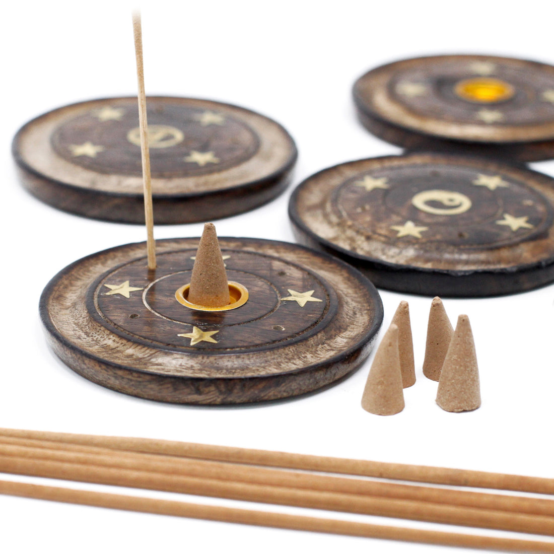 Mango Wooden Incense Holder Disk