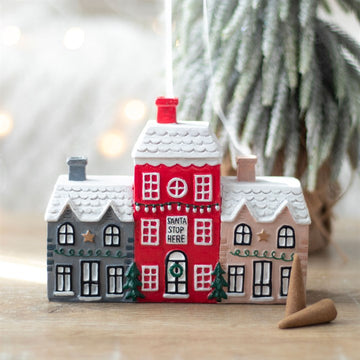 Christmas Village Incense Cone Holder